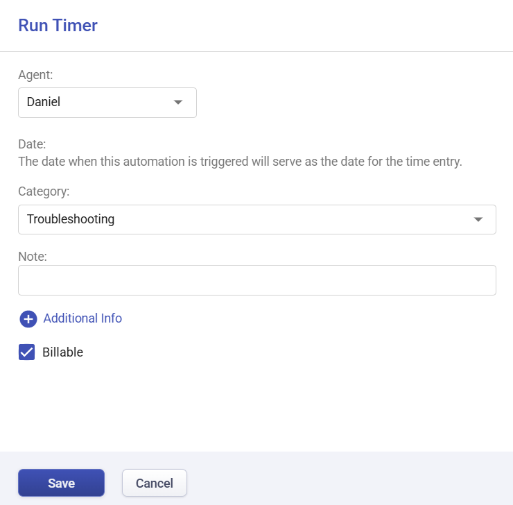 Run timer