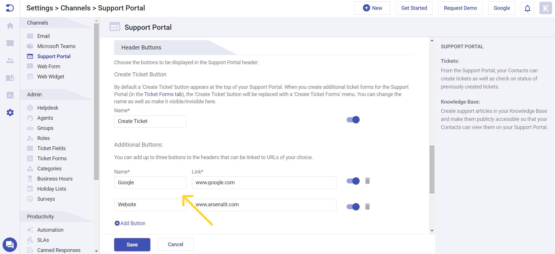 How to Configure Customer Support Portal in Desk365