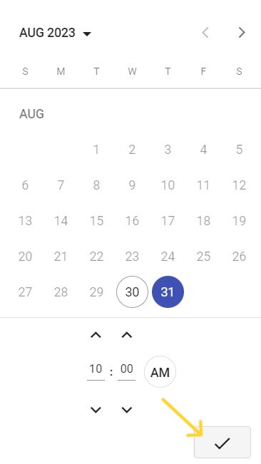 changing date and time for a task in Desk365