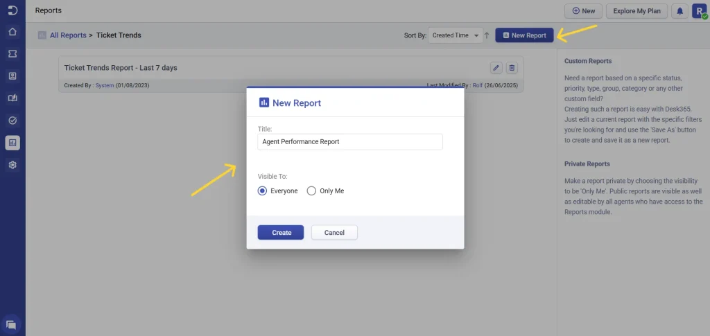 creating-an-agent-performance-ticket-trends-report-desk365