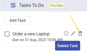 Delete a task in Desk365