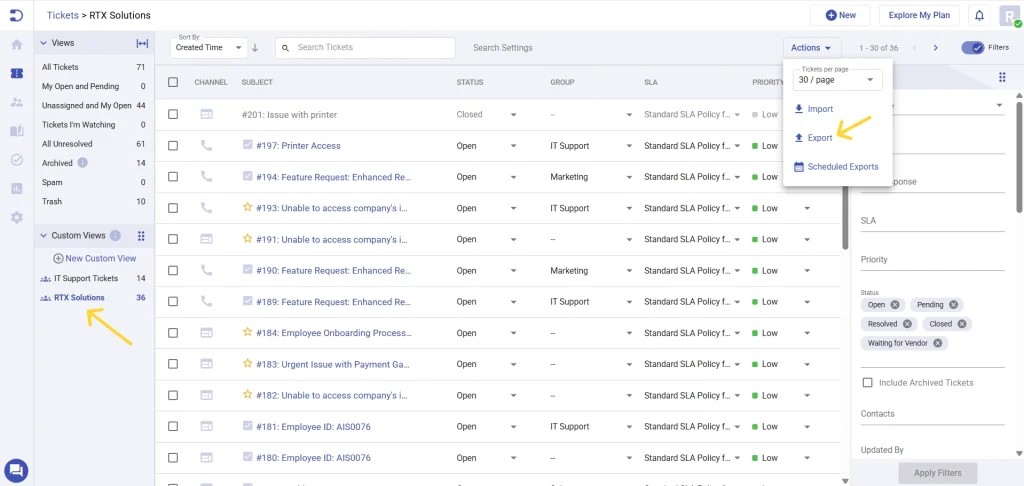export-custom-view-tickets