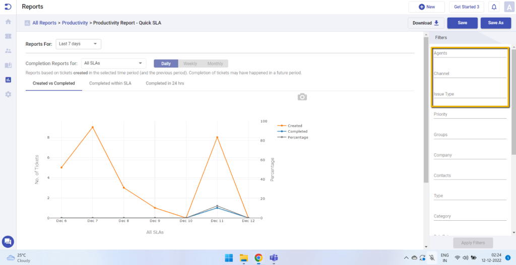 issue type custom field appears in the report