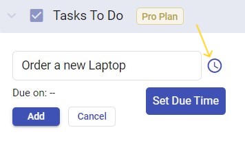 Set due times for tasks in Desk365