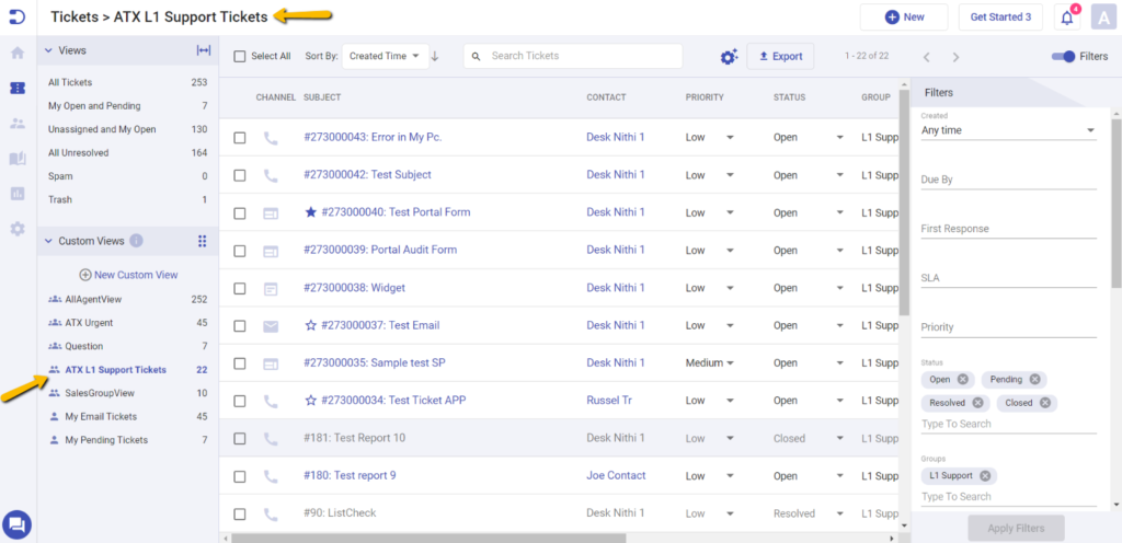 caching ticket view in desk365