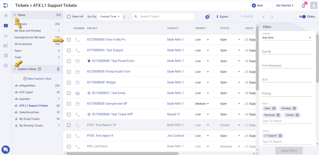 minimize and drag functionality in ticket views