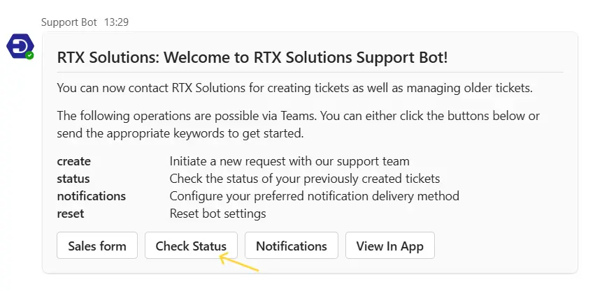 check-ticket-status-in-teams-with-desk365-support-bot