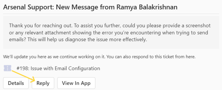 Adding Attachment to a ticket in Desk365 Teams Support Bot