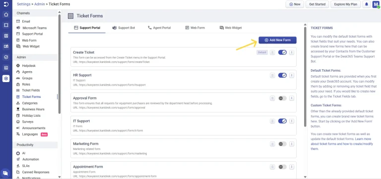 add-new-form-in-support-portal-desk365