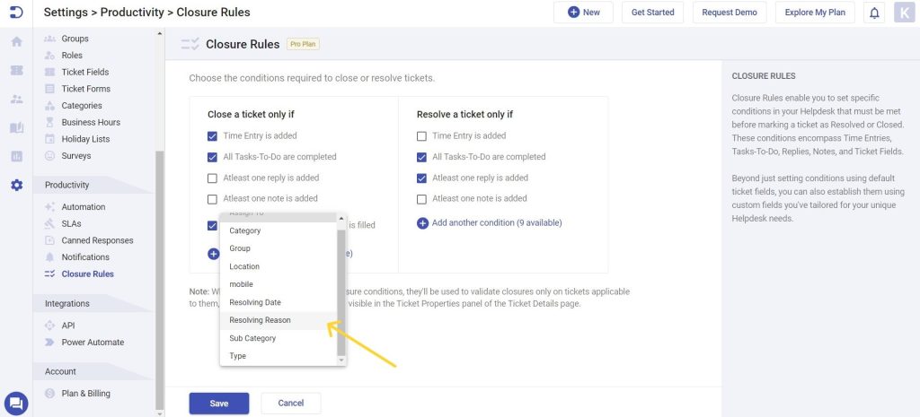 adding additional closure rules