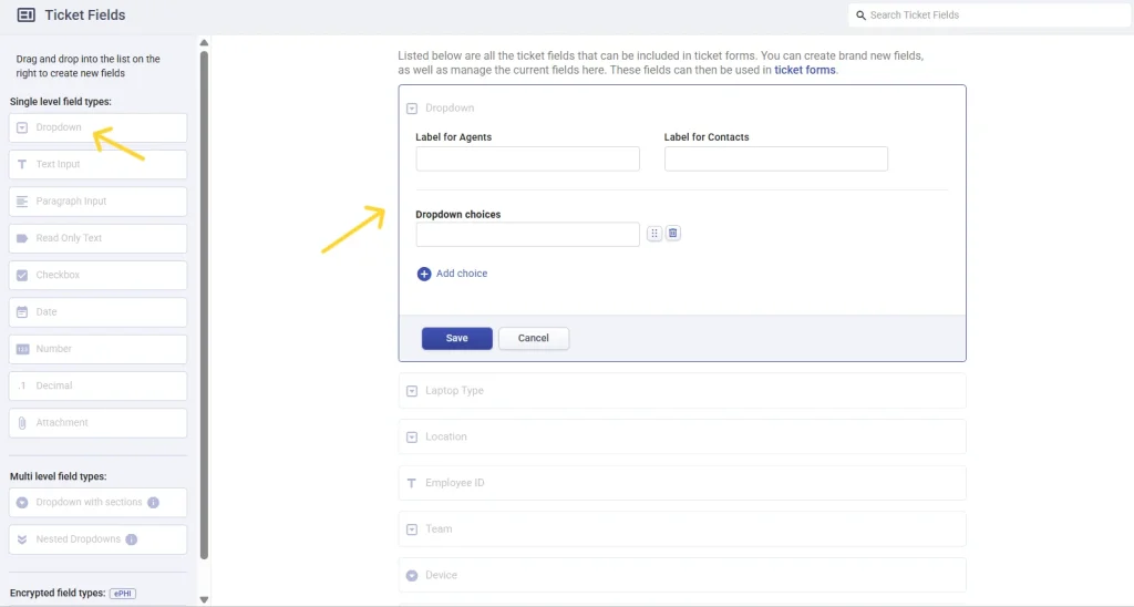 adding-dropdown-ticket-field-desk365