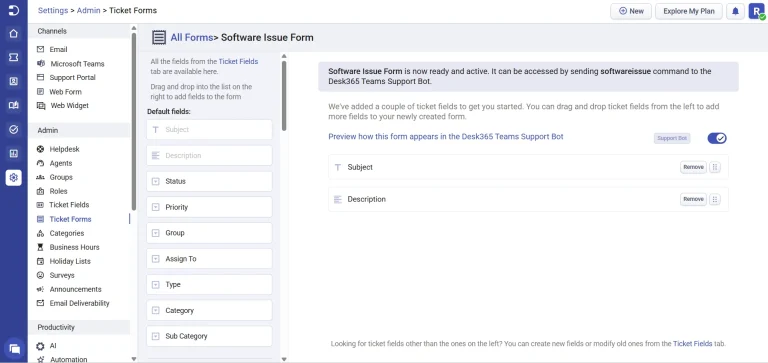 adding-ticket-fields-to-the-software-issue-form-desk365