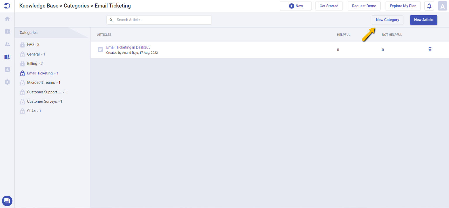 Setting Up Knowledge Base Articles In Desk365 Desk365