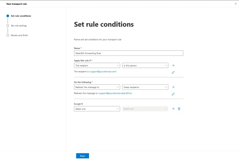 configuring-the-forwarding-rule-desk365