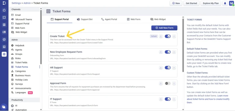 create-ticket-form-support-portal-desk365