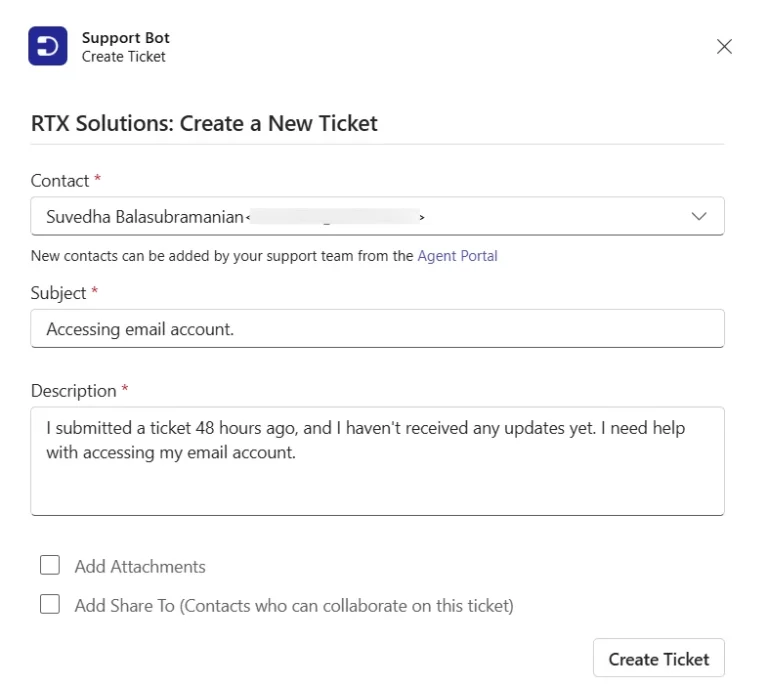 create-ticket-via-teams-using-desk365