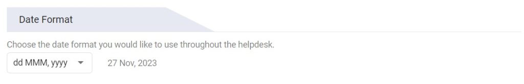 Helpdesk settings