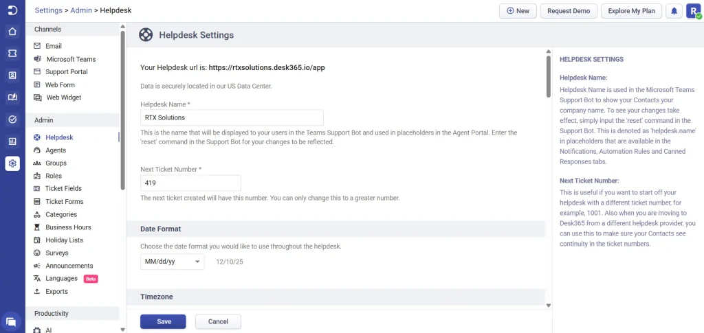 desk365-helpdesk-settings