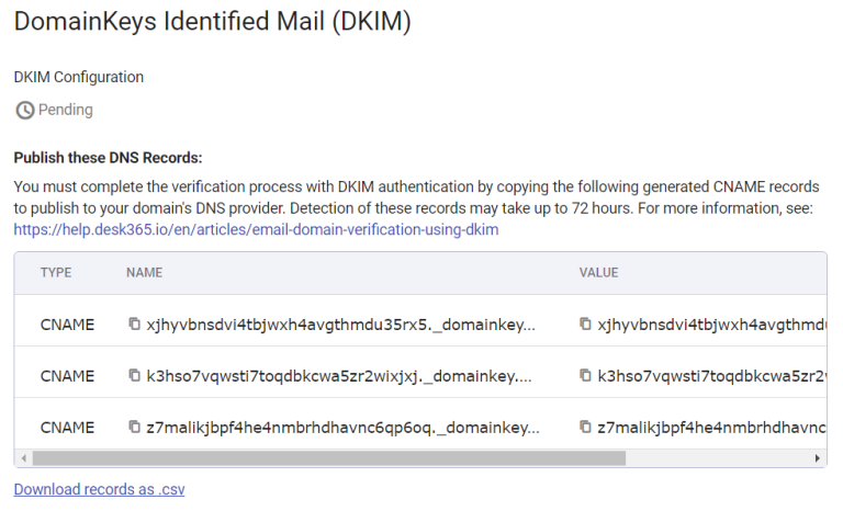 Email Domain Verification Using DKIM | Desk365