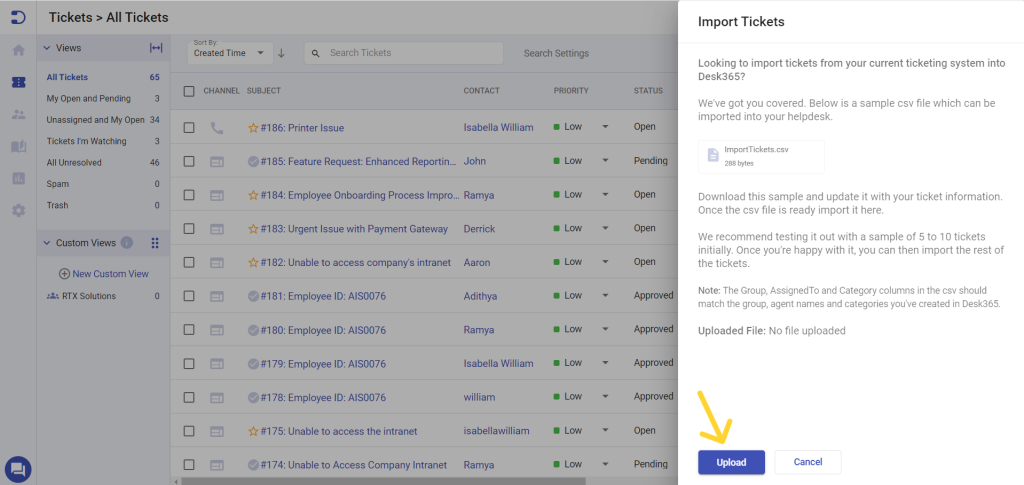 importing-tickets-in-desk365-by-uploading