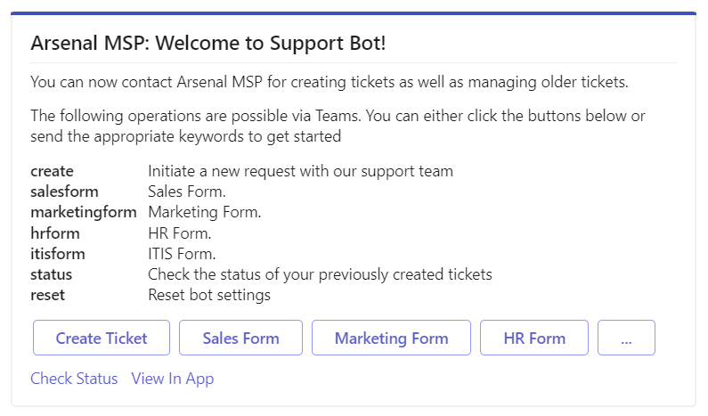 multiple forms in support bot