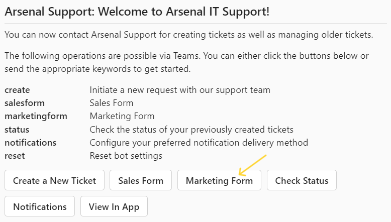 multiple-ticket-forms-desk365-support-bot-selecting-marketing-form