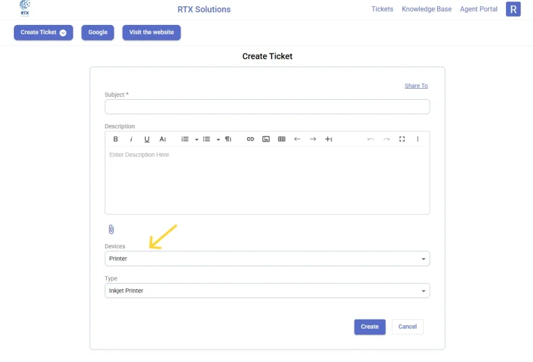nested-dropdown-printer-support-portal