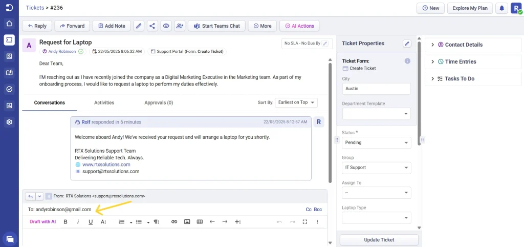 replying-to-a-ticket-from-the-desk365-agent-portal
