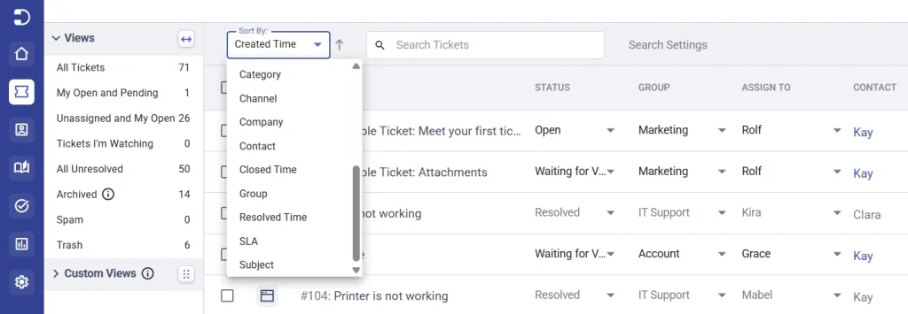 sorting-options-in-desk365-tickets-list-page