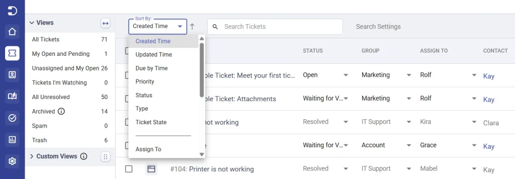 sorting-options-tickets-list-helpdesk