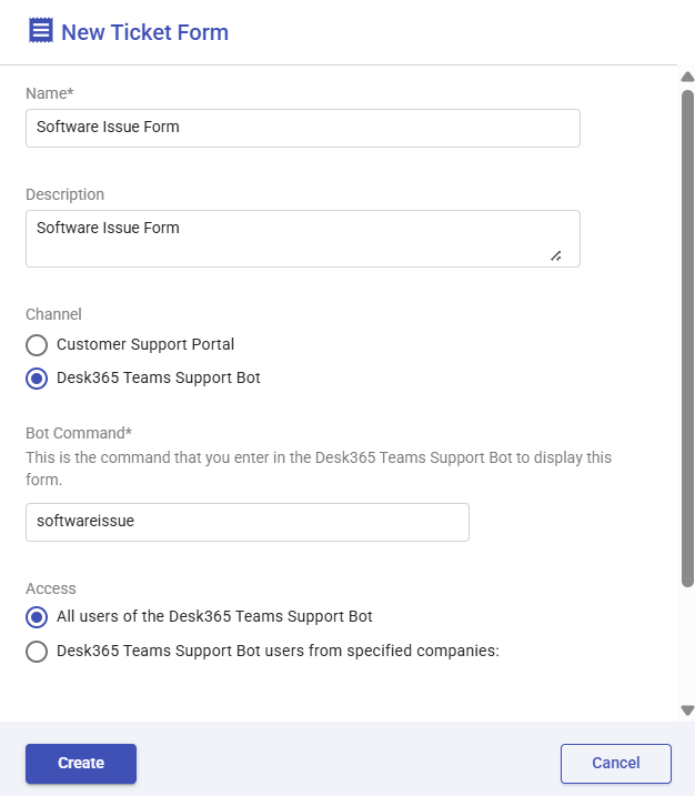 support-bot-ticket-form-desk365