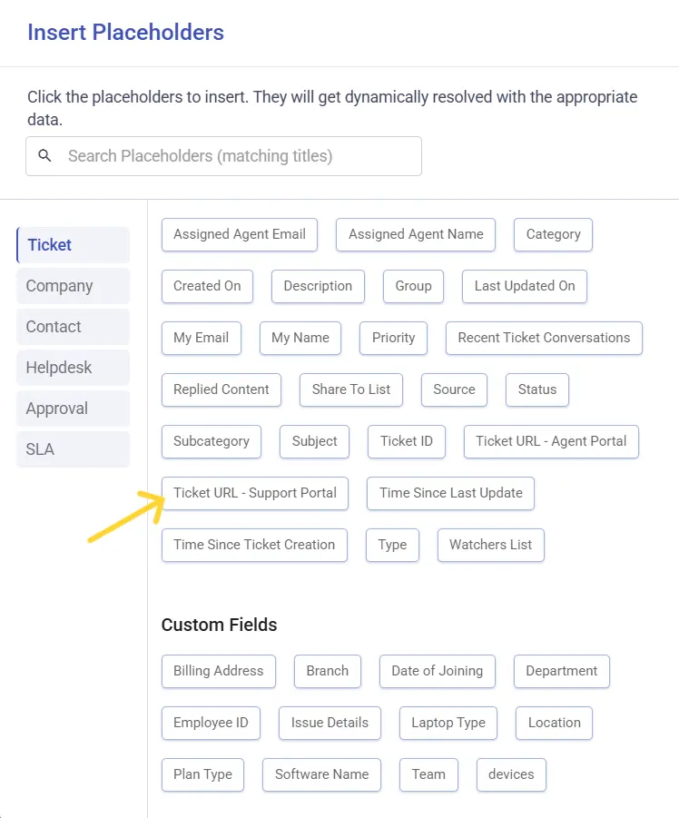 ticket-url-support-portal-placeholders-in-canned-response-desk365