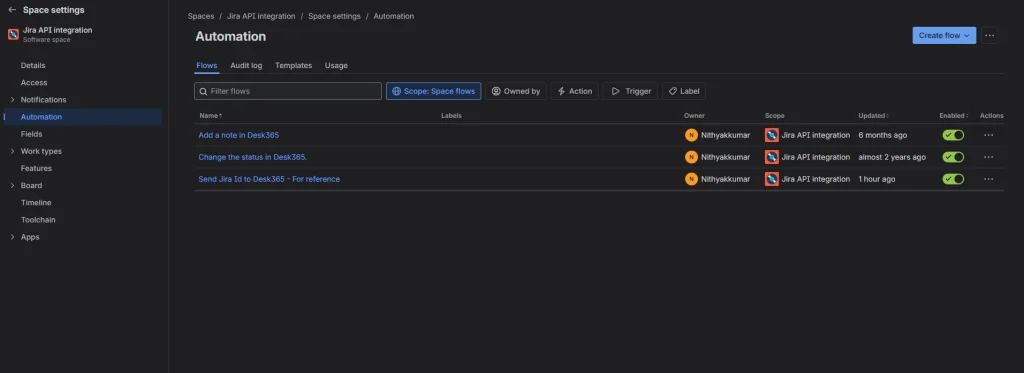 JIRA and Desk365 integration