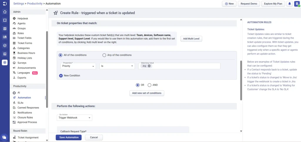 configuring-priority-and-do-action-in-automation-rule-desk365