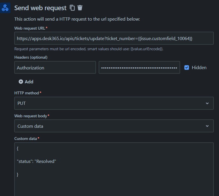 else send web request details