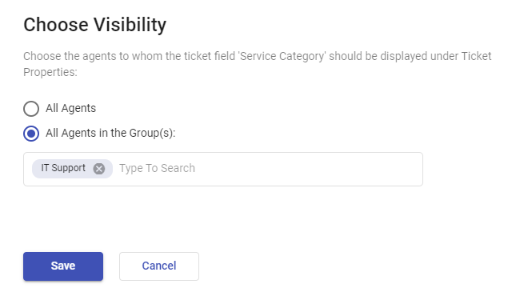 mapping service category field to it group