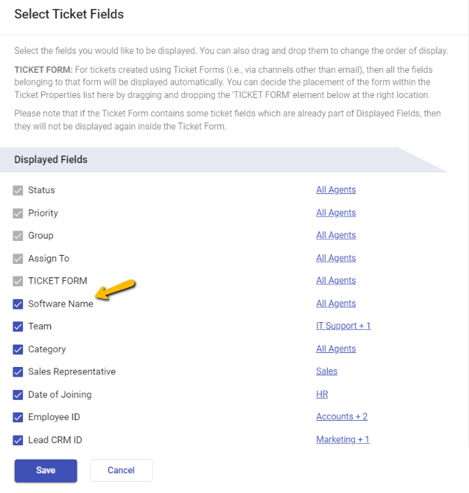 moving software name to the top in the ticket properties menu