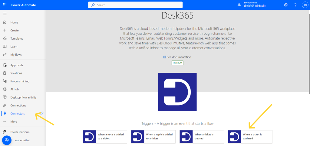 Integrate Desk365 with MS Planner
