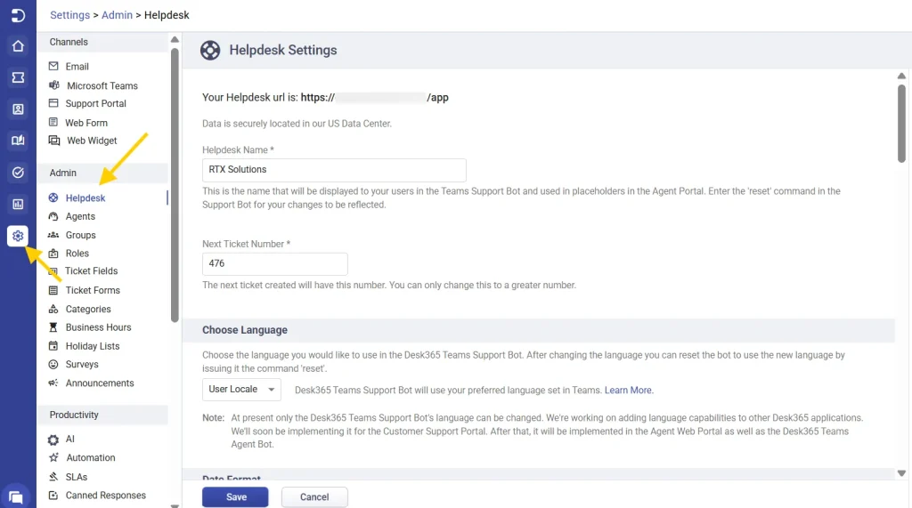 desk365-helpdesk-settings