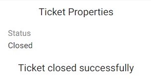 Closing a ticket from Support Portal