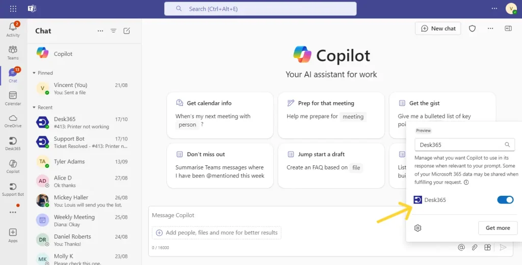activate-the-desk365-plugin-in-copilot
