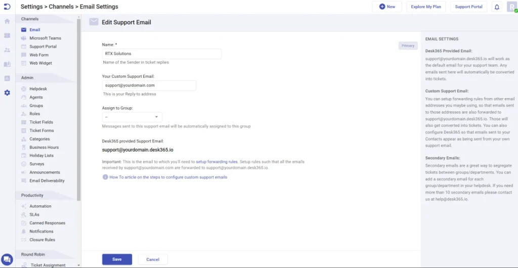 configuring-support-email-in-desk365