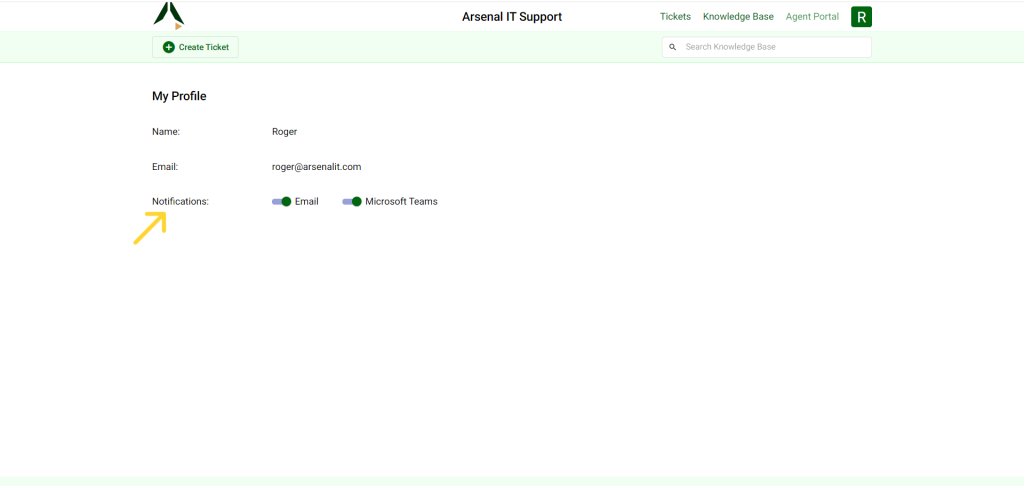 configuring-notification-preference-on-support-portal-desk365