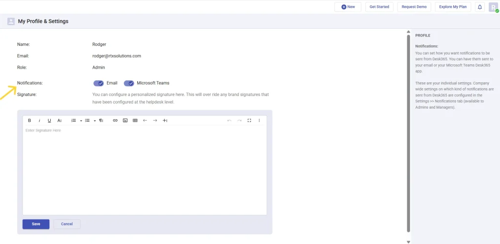 desk365-setting-up-notification-preference-in-agent-portal