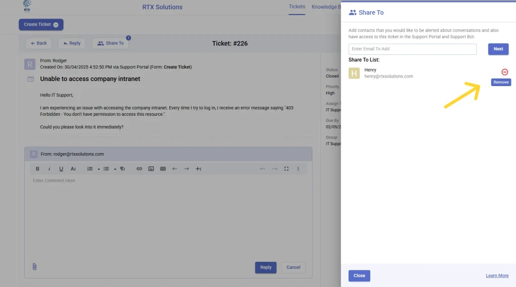 removing-share-to-access-from-support-portal-desk365