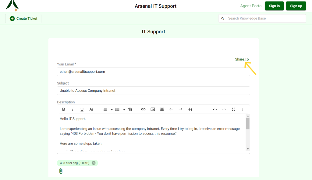 share-ticket-from-support-portal-when-signed-out-desk365