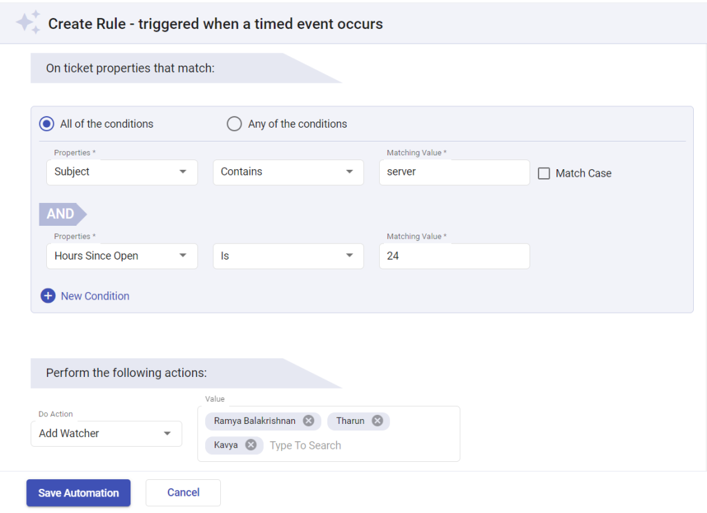 add-watchers-to-tickets-using -automation-time-triggers-desk365