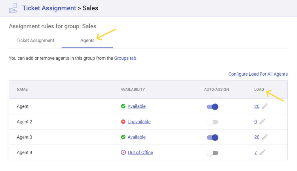 configuring-load-for-support-agents-desk365