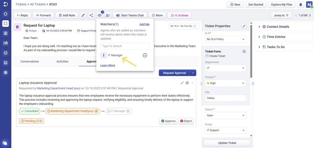 adding-watcher-to-approve-the-ticket-desk365