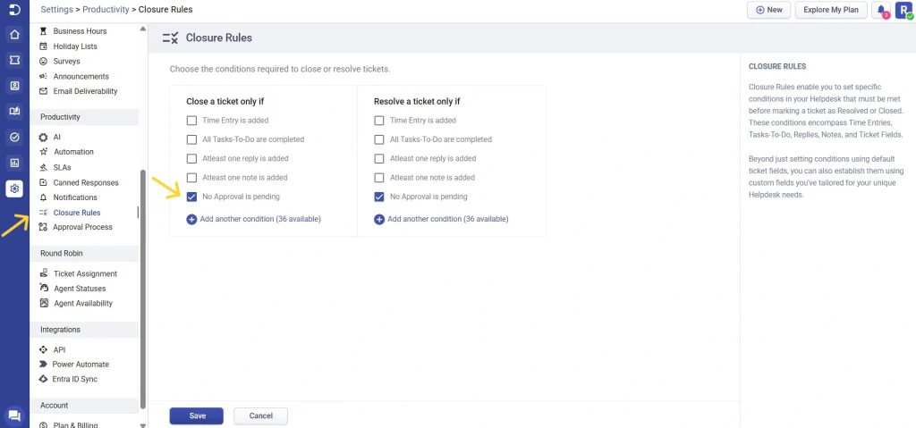 approval-management-and-closure-rules-desk365